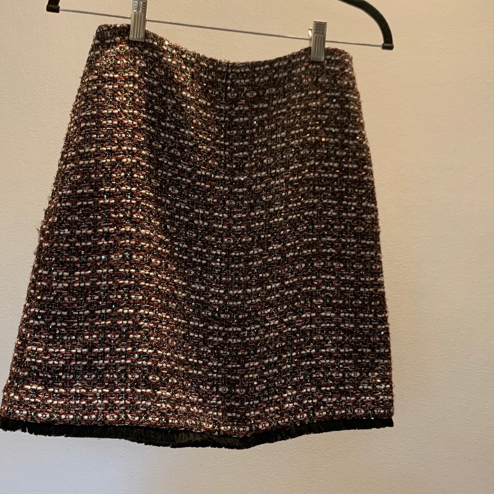 LOFT, 2P, woven tweed knee length skirt